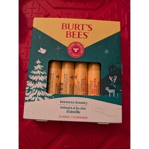 Burt's Bees Beeswax Bounty 4 Pack Lip Balm Holiday Gift Set